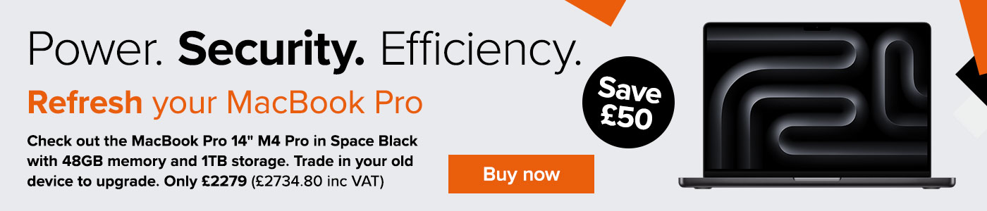 Refresh your MacBook Pro Only £2279 (£2734.80 inc VAT)