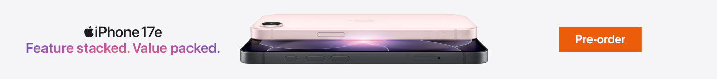 iPhone 17e. Feature stacked. Value Packed. – Pre-order.