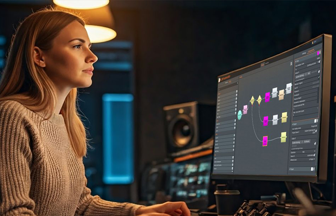 Woman using EditShare