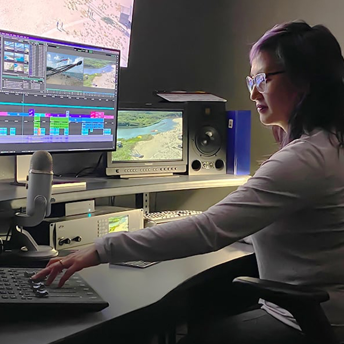 Picture of woman using Avid software